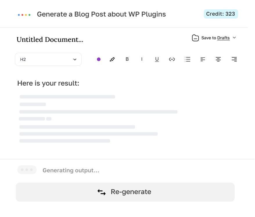 Generare, modificare, esportare.